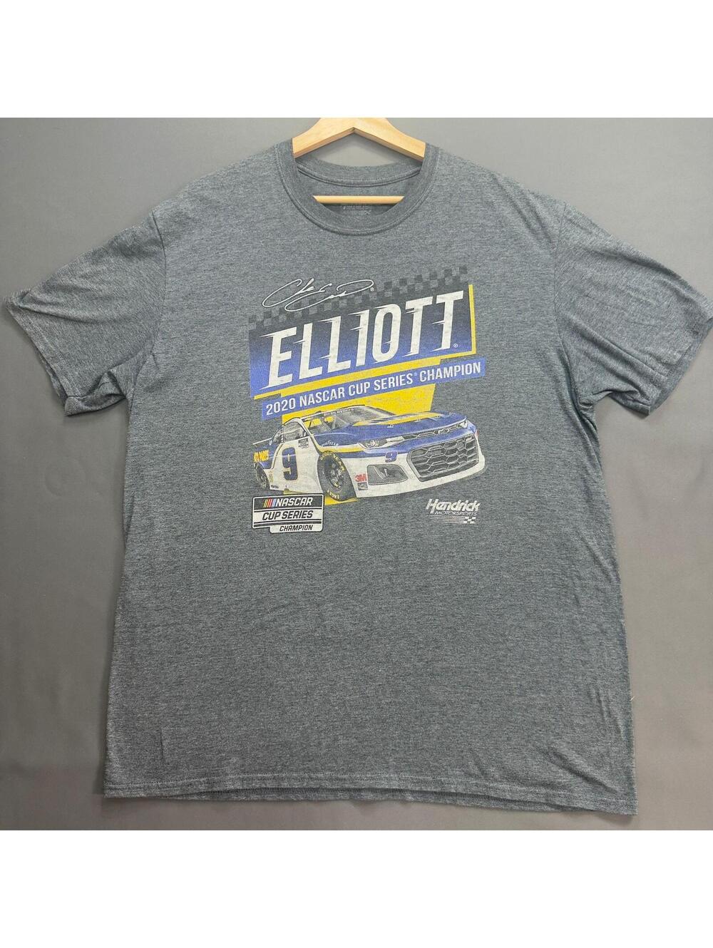 NASCAR Elliott 2020 Champion Graphic‎ T-Shirt Heather Charcoal XL